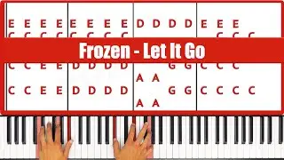 Let It Go Piano - How to Play Frozen Let It Go Piano Tutorial! (Easy)