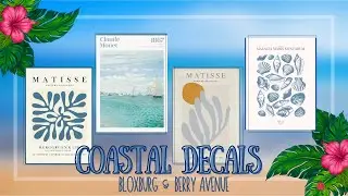 Coastal Decals 🌺 |Berry Ave & Bloxburg| Roblox 🐚