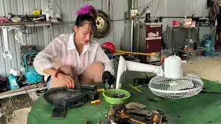 Talented Fixer-Up Girl: Designs a Dog Cage for 6 Puppies
