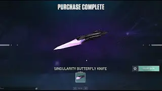 Bought Singularity Butterfly Knife 🦋 🔪  #skins 