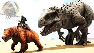 EL INDOMINUS REX SE HA ESCAPADO! cazando al dinosaurio hibrido mas peligroso ARK Jurassic World 3