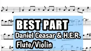 Best Part Flute or Violin Sheet Music Backing Track Play Along Partitura