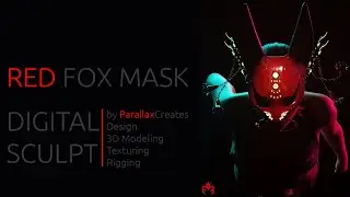 Red Fox Mask by 3D Artist ParallaxCreates | 3D Prop Mask Production