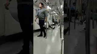 Delhi Metro 🚇 inside view #delhi #delhimetro #delhivlog #shorts