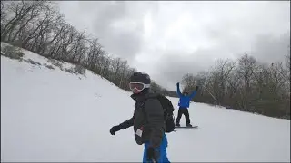 Snowboarding at Camelback Mountain Ski Resort 2021