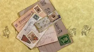 Envelope and Postcards Altered Paper Clip