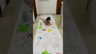 Coloring Paper Roll For Kids, Toddler Drawing Paper Roll Squeaky Clean Sticky Wall Painting Stickers