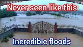 Amazing video caught on camera || Incredible Flood in Meizhou, Guangdong, China, on June 16th  2024