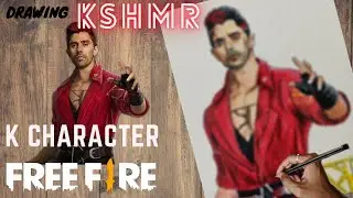 Drawing Kshmr(Indian-American Musician) || Drawing K character-ff drawing Free Fire || Heroic Arts