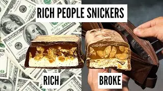 Making a snickers bar for rich people | Rich People Sweets