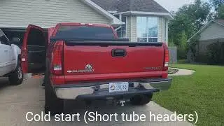 Short tube headers before and after