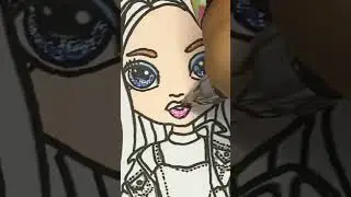 Coloring Skylar Bradshaw - rainbow high dolls #shorts #colors #art #speedcoloring #cute #dolls#color