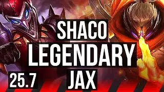 SHACO vs JAX (TOP) | 8/1/2, 6 solo kills, Legendary | KR Diamond | 25.7
