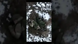 Russian soldier waves at Ukrainian drone during combat #funny #moments