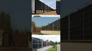 СЭС  забор из солнечных панелей #васькапилот