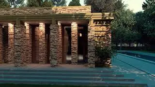 Frank Lloyd Wright - Unity Temple - Taliesin Valley (Unbuilt)