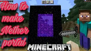 How to make nether portal and go to netherworld in Minecraft in Hindi?#skullgamerz #Minecraft #viral
