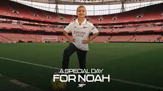 WHOLESOME MOMENTS 🫶 | Young Gunner supporter Noah meets the Arsenal squad at open training!