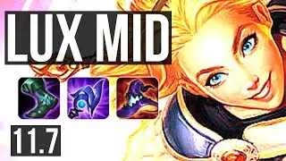 LUX vs SERAPHINE (MID) | 10/1/5, 1200+ games, Legendary, 1.1M mastery | BR Master | v11.7