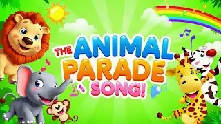 The Animal Parade Song 🐘🦁 | Fun Animal Song for Kids | Jiggley Tunes Nursery Rhymes