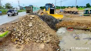 Full Action New Model Shantui Dozer Open New Land Filling Up Processing & Building Road