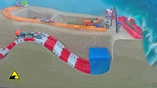 Tsunami Destroys Amusement Park &ndash; Lego Tsunami Disaster Scene!