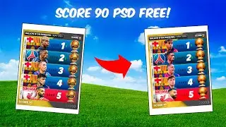 Free PSD ✨ | Score 90 Design 🟡 | Tutorial (Ballon D'Or)