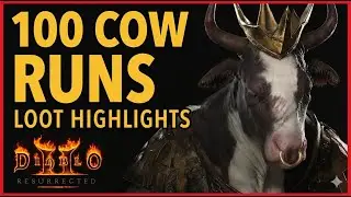 Loot Highlights from 100 Cow Runs on my Nova Sorceress! Diablo 2! #diablo2 #diablo #loot 