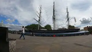 Cutty Sark British&nbsp;clipper&nbsp;ship London 10th July 2023. Time-lapse GoPro