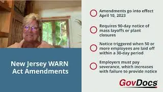 New Jersey WARN Act Amendments