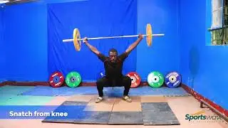 Snatch From Knee - Weightlifting Tutorial - Sports Wave Africa Foundation