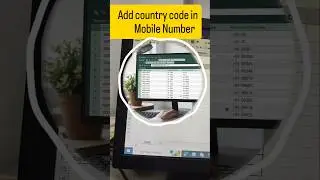 Add country code in Mobile number #exceltips #excel