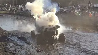 TRUCK FIRE BURNS DRIVER