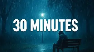 Midnight Rain Sounds for Sleeping | 30 minutes 4K Dark Screen | Healing Rain Ambience