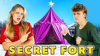She built a SECRET ROOM to Hide from Him! Girls vs Boys!