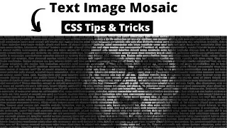 Text Image Mosaic & CSS ||  Hacks of CSS || CSS Tricks