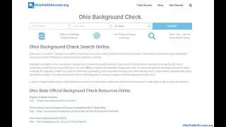 Ohio Public Records Online Search Guide.