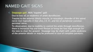 Named  Gait Signs Perry J. Carpenter DC QME, www.ezqmeceu.com