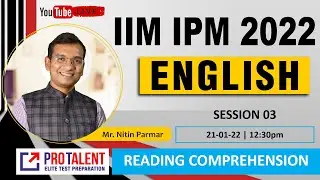Reading Comprehension for IIM IPM NPAT SET BBA Entrance Session 03