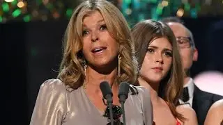 Current news:Kate Garraway's heartfelt NTAs presentation with children for Derek Draper documentary.