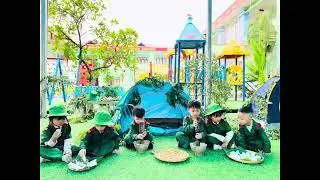 Một ngày làm chiến sĩ của các bé lớp 4 tuổi A3 Trường Mầm non Song Khê - Tỉnh Bắc Ninh