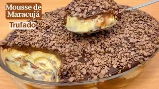 Mousse de Maracujá Trufado | Receita fácil para sua Ceia de Ano Novo #mousse #maracuja