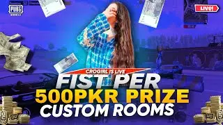 500 PER FIST | NON STOP CUSTOM ROOMS �Unlimited UC CUSTOM ROOMS PUBG MOBILE💰 | CroGirl Gaming Live😍