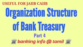 Organization Structure of Treasury I Treasury Management I Tamil explanation @bankinginfoattamil
