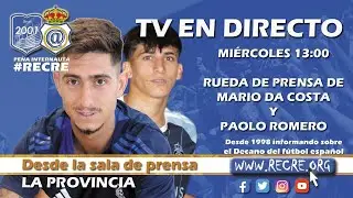 En directo: rueda de prensa de Mario da Costa y Paolo Romero (17/12/2025)