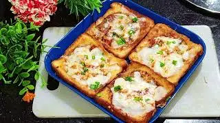 How to make Bread pizza|Cheese bread pizza recipe|Bread pizza recipe at home&lrm;⁨@Khanapakana--29⁩&nbsp;  