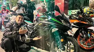 RIDING A KAWASAKI NINJA 300 | FIRST IMPRESSIONS | NIGHT RIDE