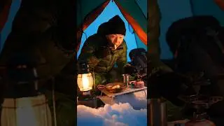 &ldquo;Alone on a Frozen Lake ❄️ Ice Fishing, Cooking & Eating in Silence
