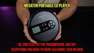 Портативный CD-плеер MEGATEK с двумя стереодинамиками и 60-секундным антипропуском