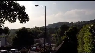Air Ambulance Helicopter takes off after an accident.